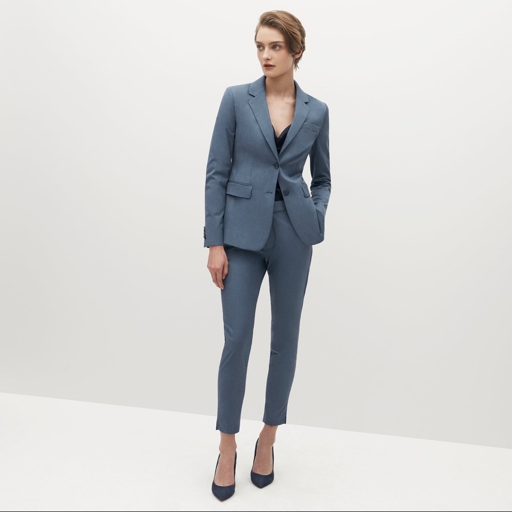 Suitshop light blue jacket and pants suit set